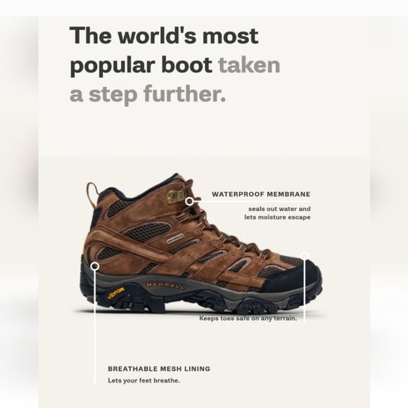 Merrell Men's Hiking Boots Size 8 - Picture 6 of 8